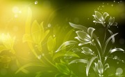 Wallpapers Flowers Vector Light Green Flower Back To 1680×1050 Widescreen images