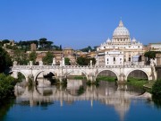 The Vatican Seen Past The Tiber River Rome Italy Wallpaper Hight definition