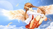 Download Free Anime Angel Laptop Girl Wings Wallpaper 1366×768 Widescreen