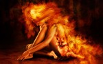 Pin Drawn Wallpapers Painted Girls Fire Fox Girl Wallpapers for Backgrounds
